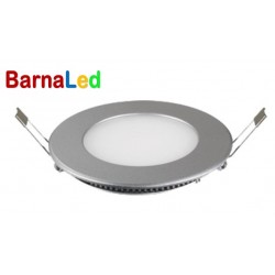 Downlight panel LED Redondo 90mm Gris Plata 3W 